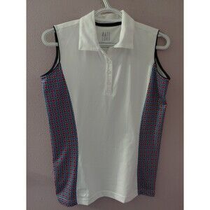 Kate Lord Performance Women's Small Sleeveless Golf Tank Geometric Side Panels